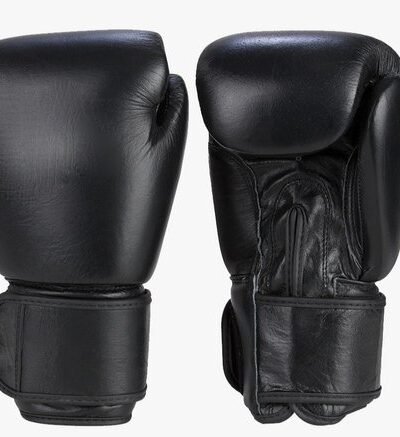 LEATHER BOXING GLOVES MATTE BLACK